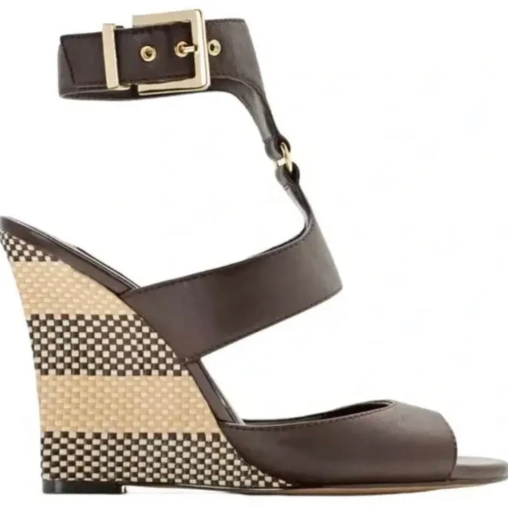 White House Black Market Alianna Brown Wedges 7.5